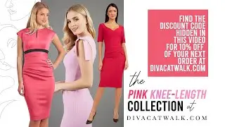 Pink Knee-Length Dress Collection | Bright Pink Dresses, Pink Long-Sleeved Dresses, Pink Event Dress