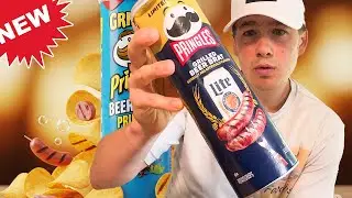 🌭 Grilled Beer Brat PRINGLES?! | New Flavor Taste Test & Honest Review 🍺