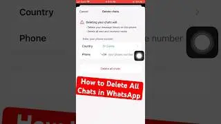How to Delete All Chats in WhatsApp✅📞📲 #whatsapp #tutorial #tipsandtricks #delete #chats #howto