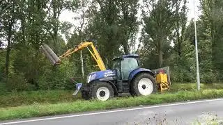 SLOOTKANTEN / BERMEN MAAIEN EN KORVEN MET FENDT DOOSAN LIEBHERR NEW HOLLAND