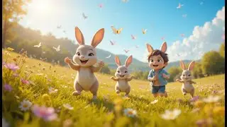 Five Little Bunnies Jumping on the Ground | Fun Counting Rhyme for Kids |Rhymes & Songs for Children