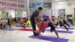 50 minutes yoga class to  flexibility of full body with master Raghu Yoga