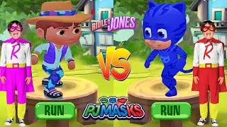 Tag with Ryan - PJ Masks Catboy vs Ridley Jones - All Characters Unlocked All Costumes Combo Panda
