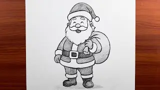 Kolay Noel baba çizimi, adım adım öğretici çizim, yeni yıl resmi nasıl çizilir 2026
