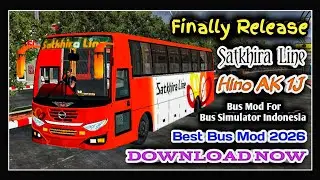 New Satkhira Line Bus Mod For Bus Simulator Indonesia || Hino Ak 1J Non Ac Bus Mod for Bussid 2026