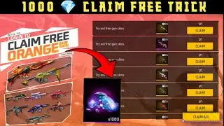 FREE POKER MP40 😱 ORANGE GUNSKIN PERMANENT TRICK | 1000 DIAMOND CLAIM FREE | FF NEW EVENT