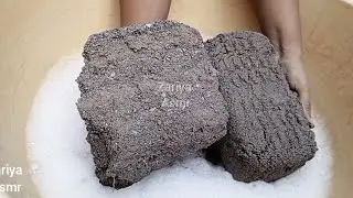 Super Soft gritty grainy texture chunks bars crumble dry on paste and bubble water💦💦satisfying sound