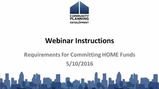 Requirements for Committing HOME Funds 5/10/2016