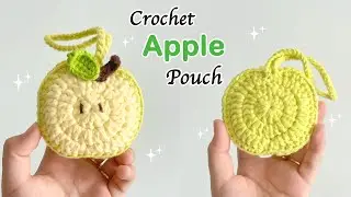 Easy Crochet Apple Pouch 🍏 | Mini Fruit Bag | How to Crochet an Apple Pouch