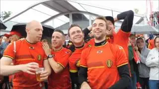 Sfeerbeelden vanaf het Dusartplein in Hasselt Belgi&euml;-Ierland