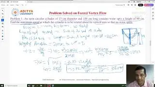 Lecture 57 Problem on #Forced #Vortex #Flow in #Fluid #Mechanics