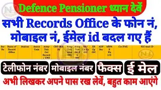 NEW LIST: All Command Record Office Contact Detail, defence Pensioner News #Pension #Pensioner orop