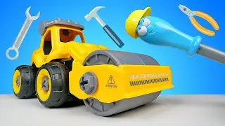 Ops, quebrou o rolo compressor de brinquedo! Vamos para a oficina mec&acirc;nica!
