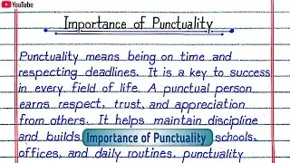 Essay on Importance of Punctuality in English |  Importance of Punctuality Essay
