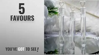 Top 10 Favours [2018]: 48 Wedding Wand Heart Tube Bubble Favours Table Decoration Party Accessories