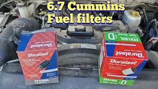 Location of and changing both fuel filters on a 2016 Ram 2500 (4th Gen)  6.7 Cummins