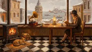 Snowy Sunday ☕ Soba Fire ✨ Galata | Istanbul Lofi