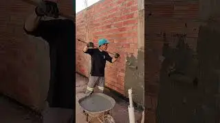 Chapisco no rolo de textura  #obra  #constru&ccedil;&atilde;o