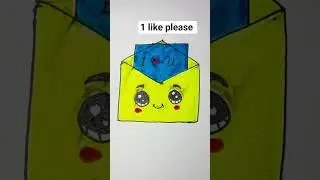 How to Draw a Cute I 🩷 you Envelope | Easy Drawing Tutorial #shorts #Drawing #CuteDrawing