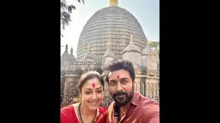 Actor Surya, Jyothika visit at spiritual place Kolhapur Mahalaxmi Temple #shortsviral #dogefashion