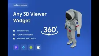 FlutterFlow 3D Model Viewer Widget 🌐 Rotate 360&deg; 🔄 #flutterflow #3dmodeling #viewer