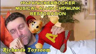 Vintage Knickerbocker Alvin Chipmunk Music Box Doll. Repair & Demo