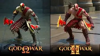 God of War 1(2005) vs. God of War 2(2007) - Moveset Comparison 4K