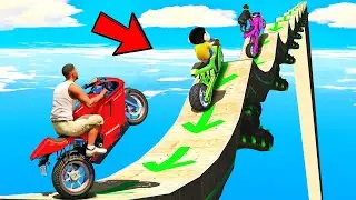 SHINCHAN AND FRANKLIN TRIED THE IMPOSSIBLE RAMP STAIR BRIDGE PARKOUR CHALLENGE GTA 5