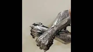 Silver Finish Nazgul Gauntlets Steel Medieval armor Gloves ~ Lord of the#armor#medival_history