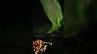 Northern lights over Gryllefjord - a cute little town on Senja island here in northern Norway #dji