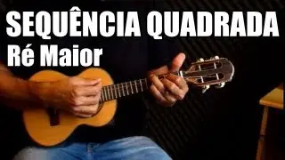 Sequencia de R&eacute; Maior Quadrada com batidas para cavaco #2