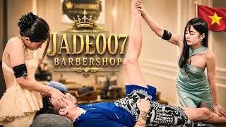 Double Trouble! 😍 ASMR Massage by 2 Adorable Girls at Jade007 Barbershop