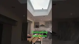 Kitchen extension with exposed steel beam