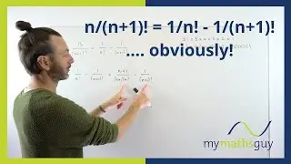 How to show that n/(n+1)! = 1/n! - 1/(n+1)!