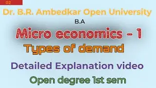 Dr. B.R. Ambedkar Open University micro economics-1st sem b.a|importantquestions explanations#braou
