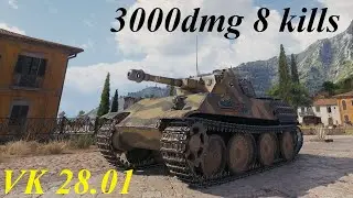 World of Tanks - VK 28.01 || Ace Tanker, 3000dmg, 8 kills, 1571xp