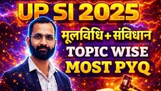 UP SI Fundamental Law and Constitution 100pyq topic wise/most asked questions