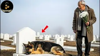 Un anciano visita la tumba de su hijo… y queda paralizado al ver a un K9 herido allí