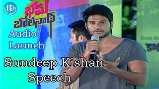 Sundeep Kishan Speech @Bham Bolenath Audio Launch |Navdeep | Naveen Chandra