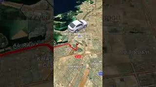 Abu Dhabi UAE to Lahore Pakistan #map #abudhabi #uae #lahore #pakistan #travel #palestine #animation