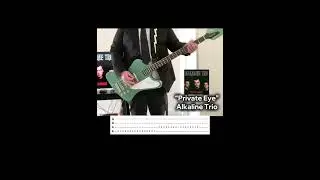 &ldquo;Private Eye&rdquo; Alkaline Trio bass cover with tabs (verse and chorus) #shorts #alkalinetrio #bass