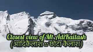 Closest View of AdiKailash ( Chhota Kailash ) from frozen Gauri Kund at 5600M on 01 May 2024.