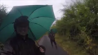 Bivvy tent and tarp stealth camping in the rain.