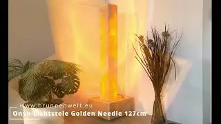 Onyx Lichtstele Golden Needle 127cm