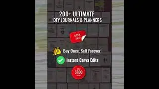 $4.99 SCAM? 🤯 200+ Planners + Resell Rights (Beta Launch Secret)  #DigitalPlanners  #CanvaTemplates
