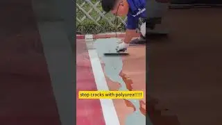 stop cracks with polyurea !! #polyurea #cracksealing#crackrepair #waterproof #coating #construction