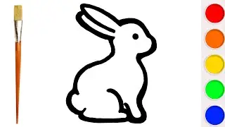 Easy Cute Rabbit Drawing, Painting, Coloring For Kids & Toddlers Step By Step 🐰🐇❤🎨🖌