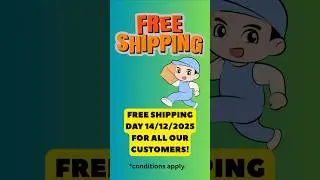 FREE SHIPPING DAY! 14/12/2025! FOR ALL OVER CUSOTMERS! *CONDITIONS APPLY #freeshipping #OFFER