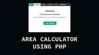 Area Calculator Web Application 2022 using PHP with local host  | 