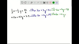 Solve each system by elimination (addition). {[ 1/3 x+1/2 y=&hellip; ]